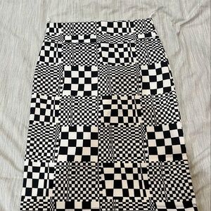 Black and White Checkered Skirt from P.O.: